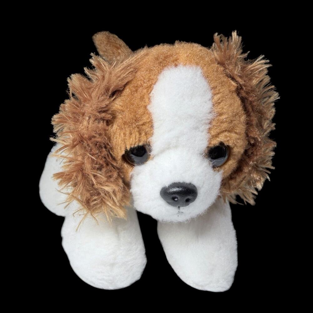 Aurora Brown White Spaniel Puppy Dog Plush Stuffed Animal 7 In